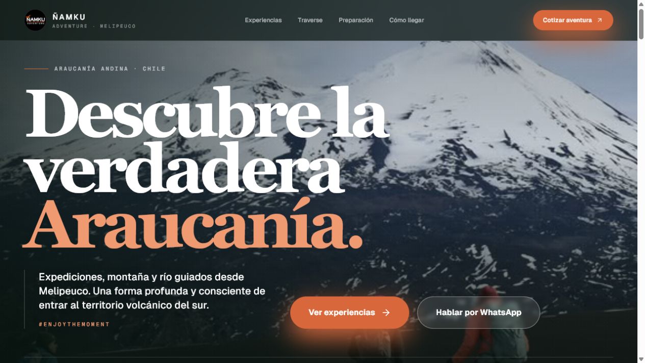 Página de Ñamku Adventure