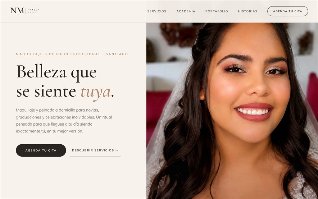 Página de Naty Makeup Artist